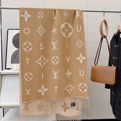 Louis Vuitton Knotted-Fringe Monogram Scarf - 65 x 180 cm