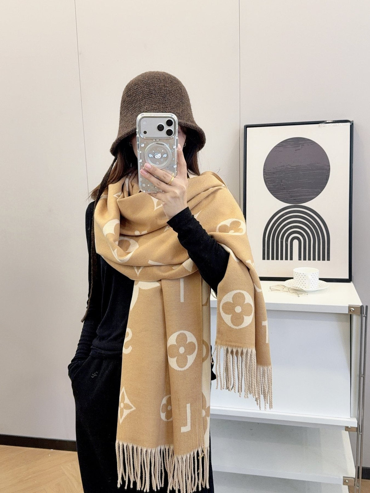 Louis Vuitton Knotted-Fringe Monogram Scarf - 65 x 180 cm