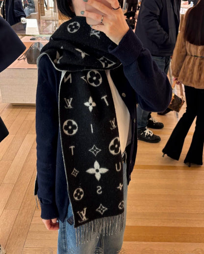 Louis Vuitton Reversible Monogram Wool Scarf